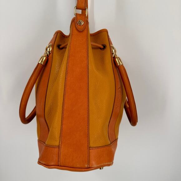 Valentina Leather Drawstring Bucket Bag Purse - Picture 3 of 9